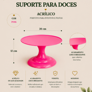 Suporte para Doces Acrilico Pink