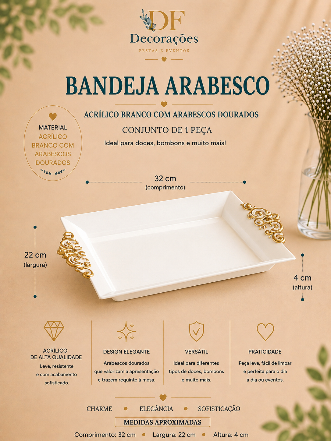 Bandeja Arabesco