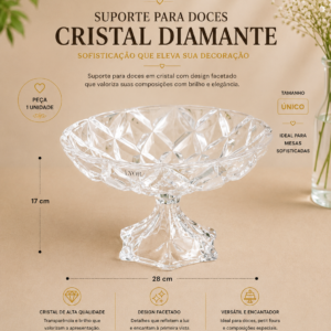 Suporte para Doces Cristal Diamante