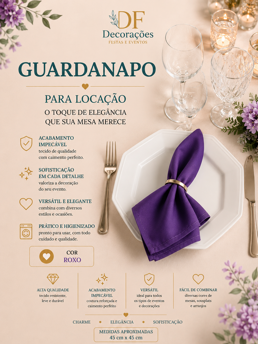 Guardanapo Roxo