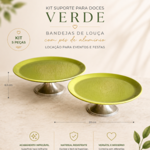 Kit de Bandejas de Acrilico Verde Oliva