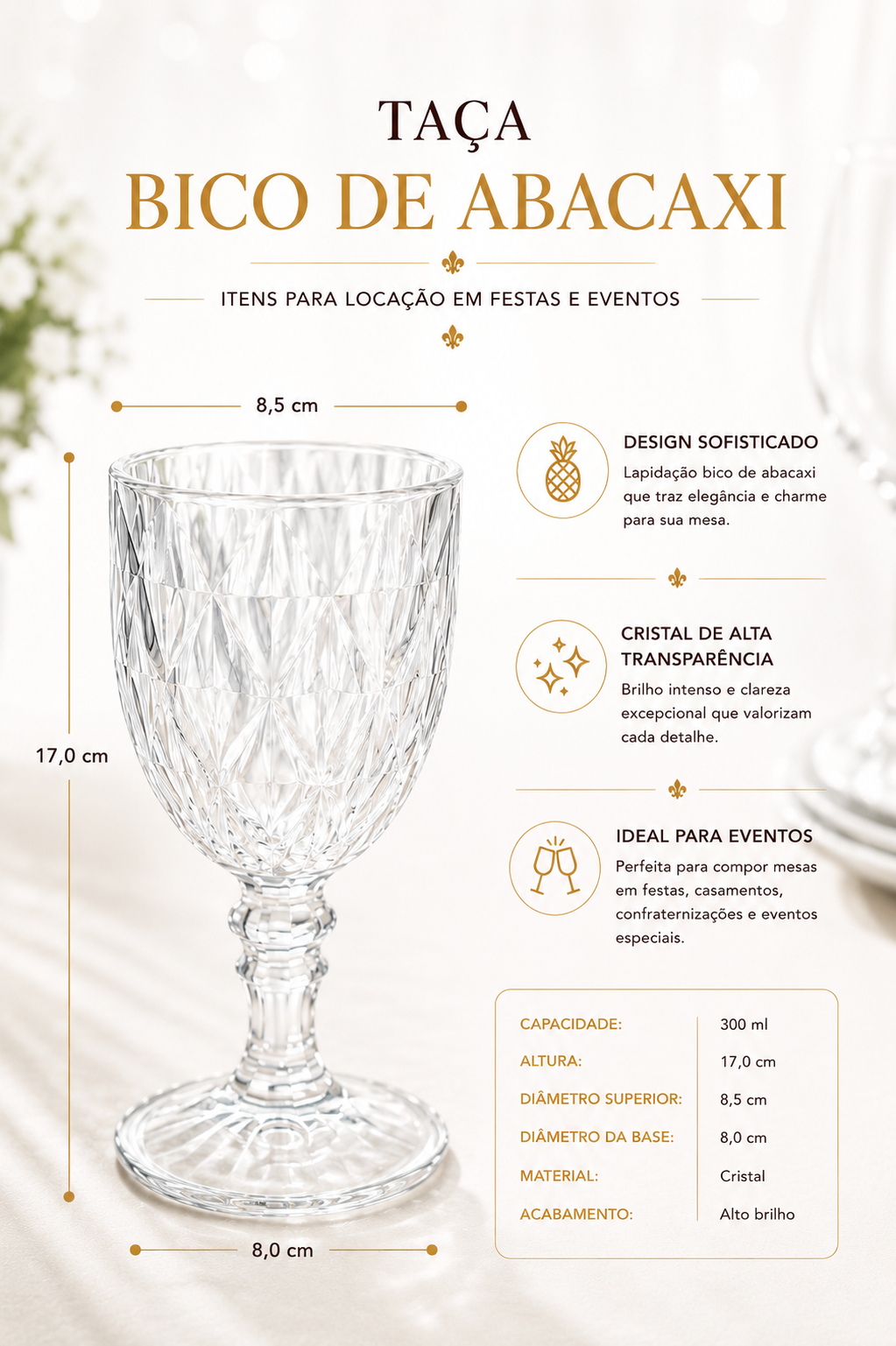 Taça Bico de Abacaxi