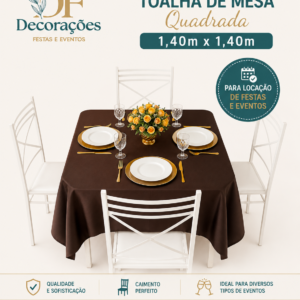 Toalha Quadrada Marrom