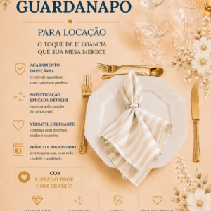 Guardanapo Listado Bege