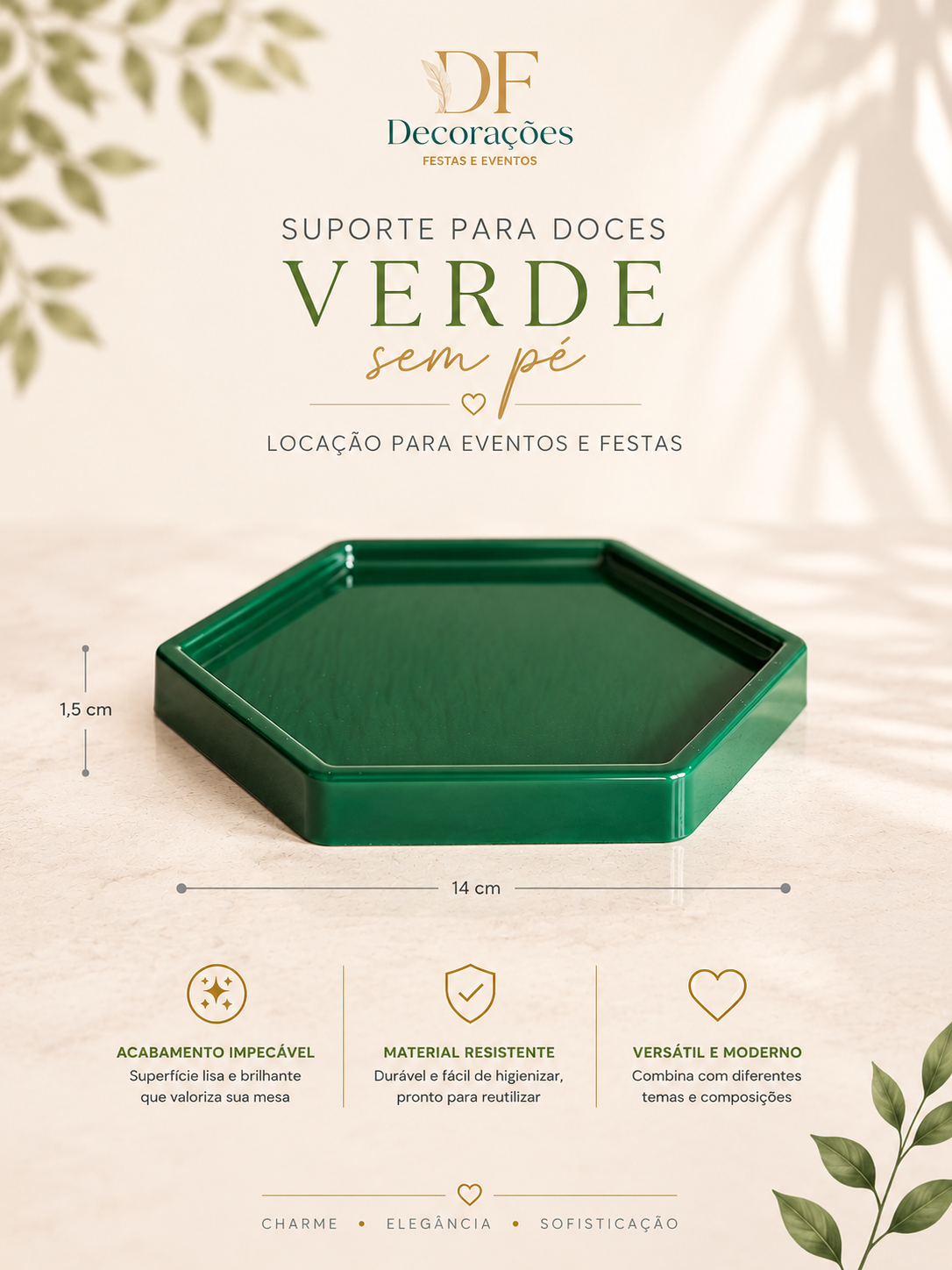 Suporte para Doce Sem Pe Verde