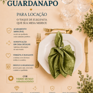 Guardanapo Verde Musgo Amassadinho