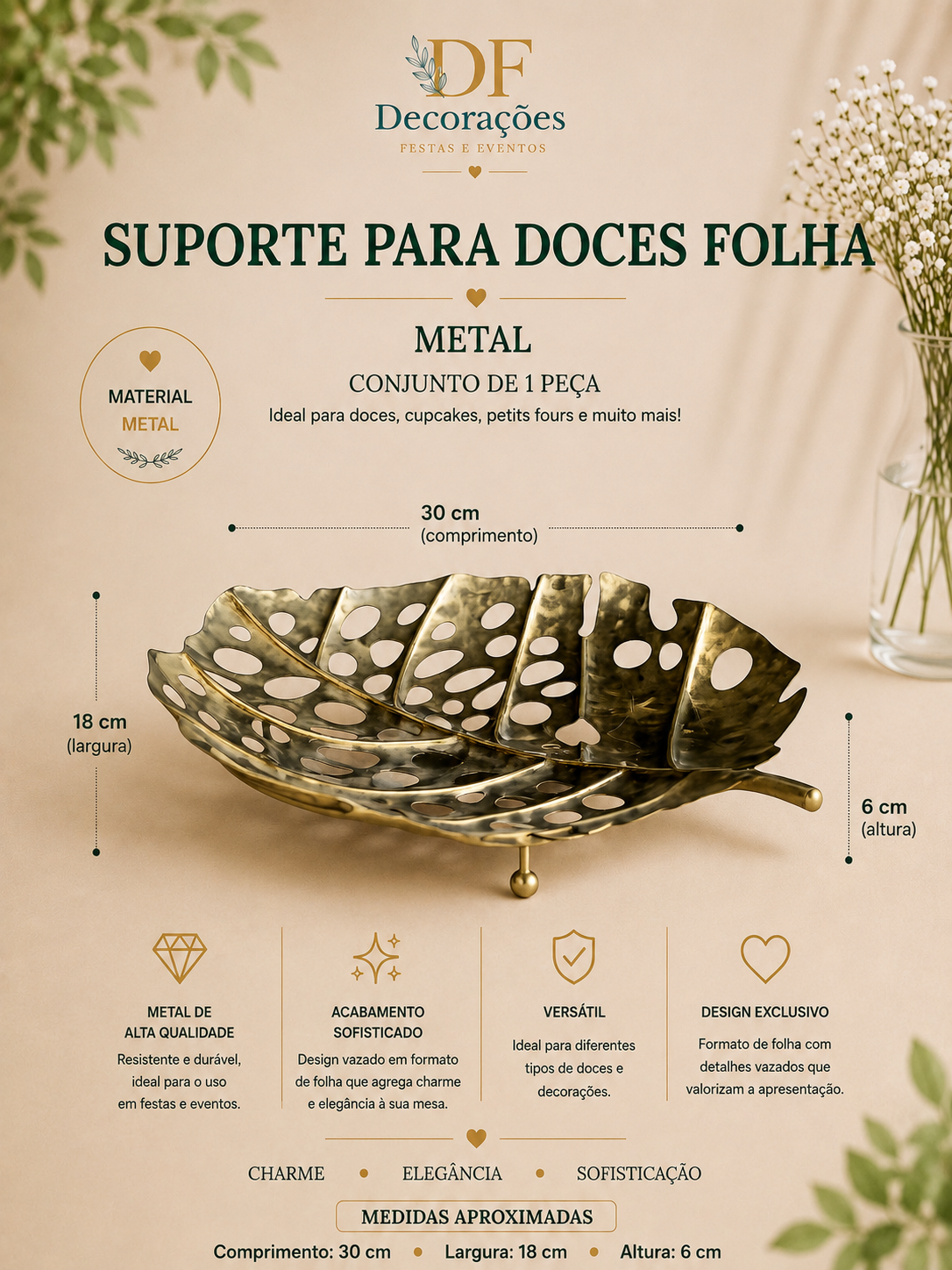 Suporte para Doces Folha Metal