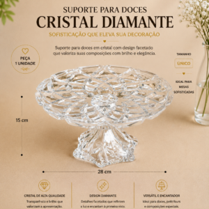 Suporte para Doces Cristal Diamante