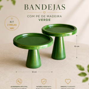 Kit 2 Bandejas Verde
