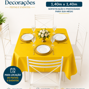 Toalha Quadrada Amarelo