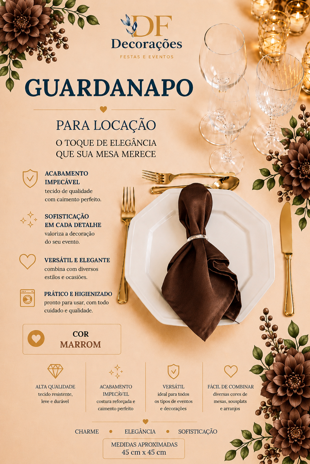 Guardanapo Marrom