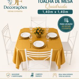 Toalha Quadrada Dourado