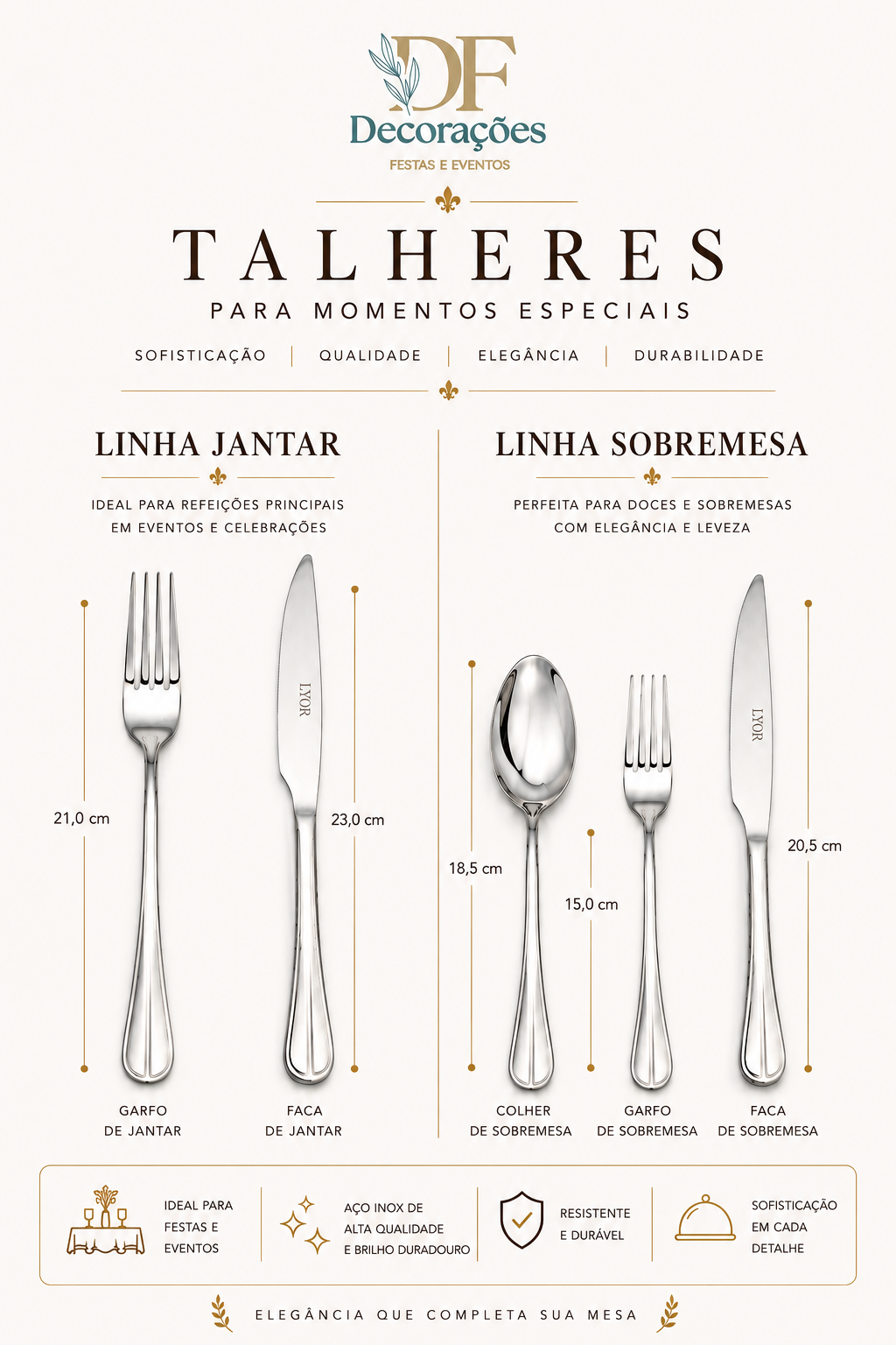 Linha Jantar e Linha Sobremesa