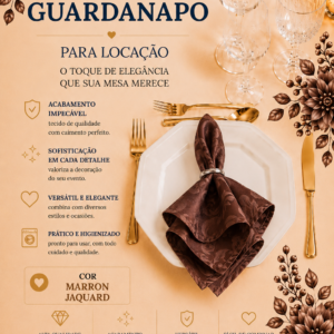 Guardanapo Jaquard Marrom