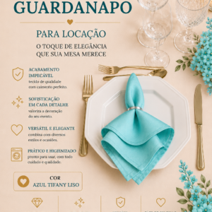 Guardanapo Azul Tifany Liso