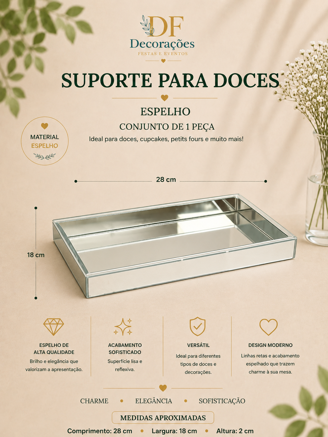 Suporte para Doces Espelho