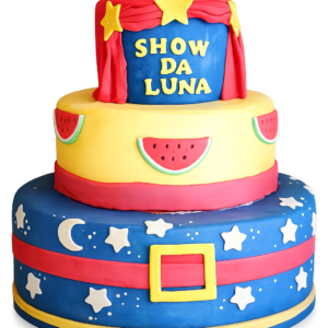 Bolo Fake Show da Luna Aventuras