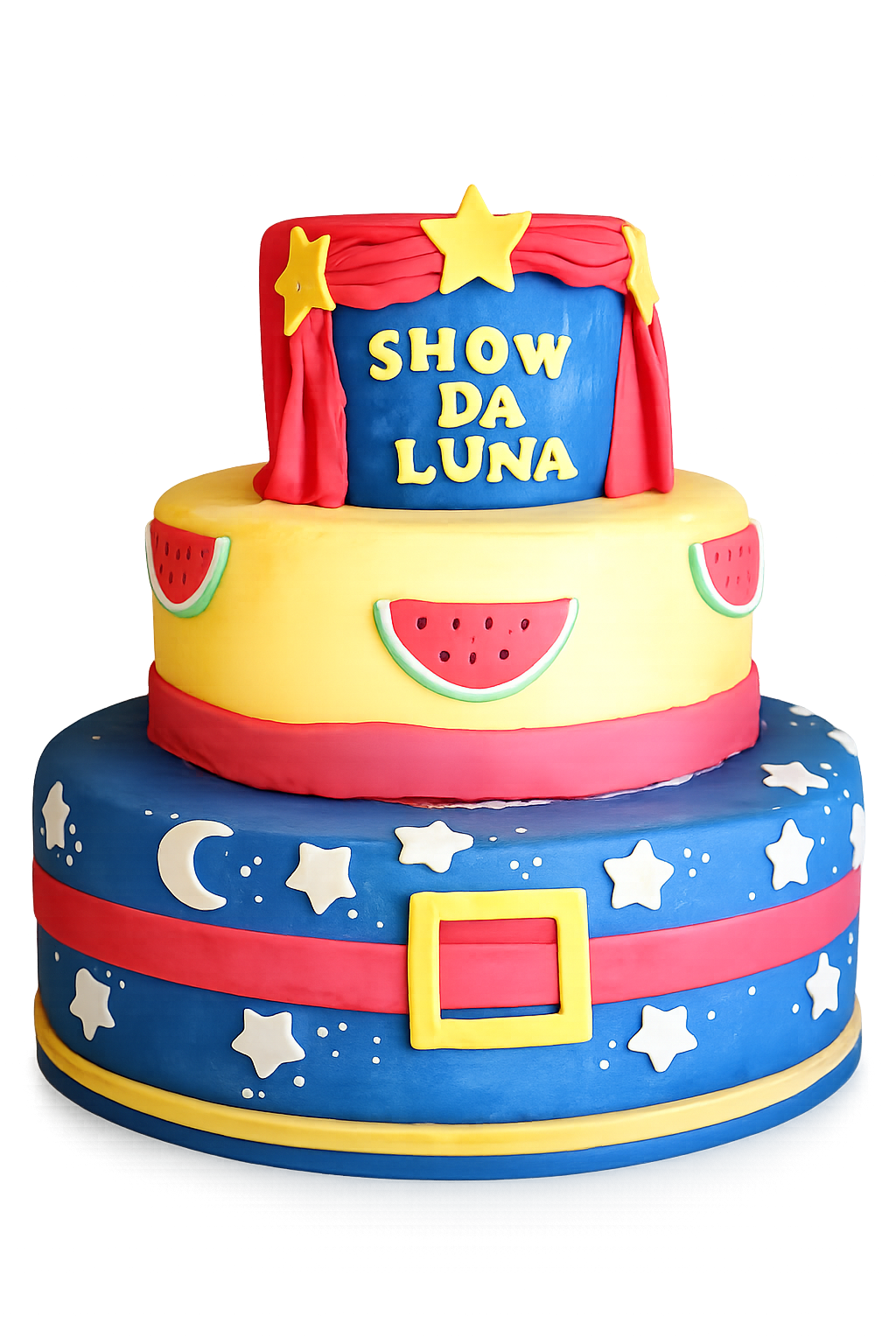 Bolo Fake Show da Luna Aventuras