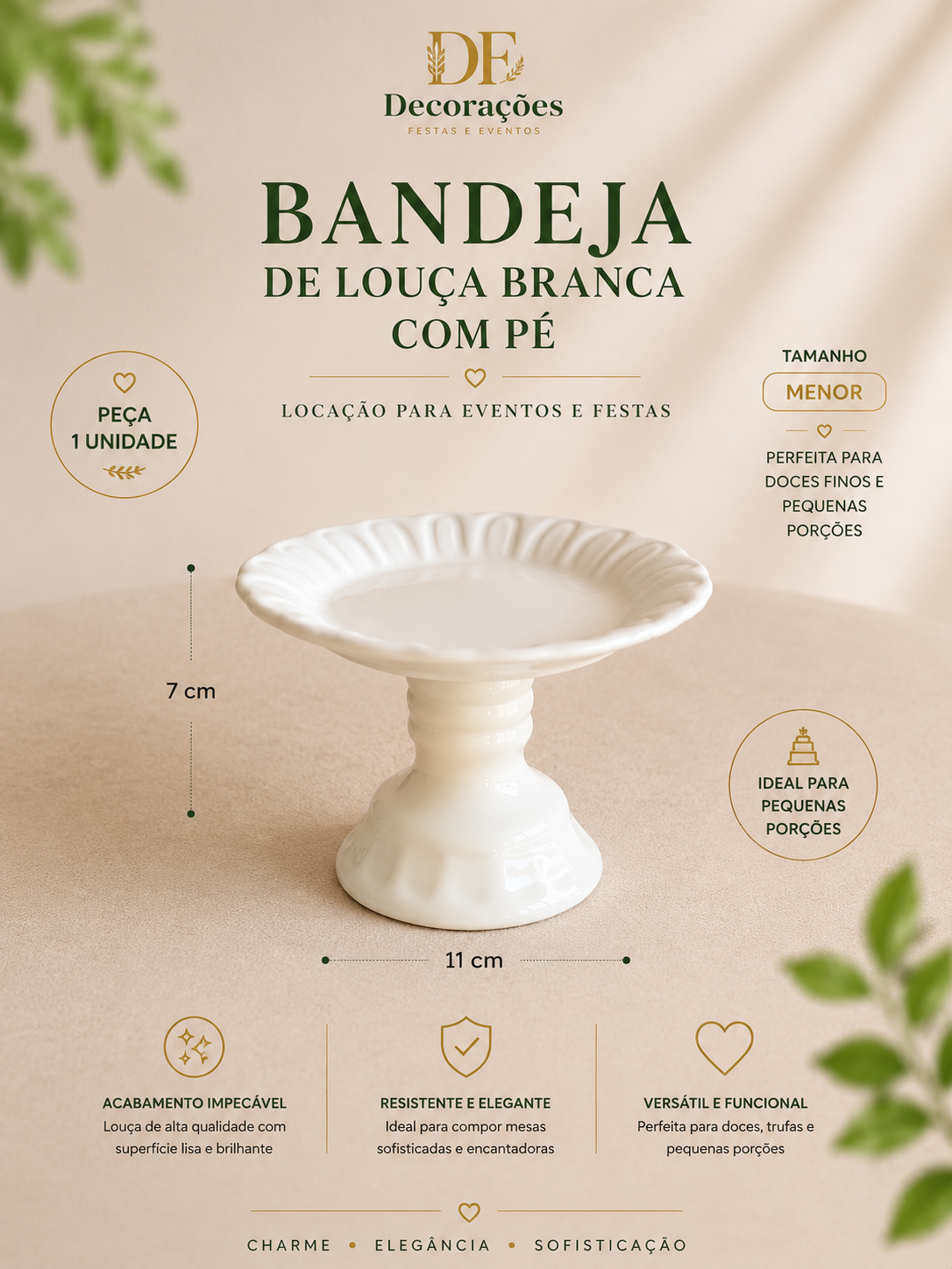 Bandeja de Louça Branco