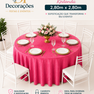 Toalha Redonda Pink