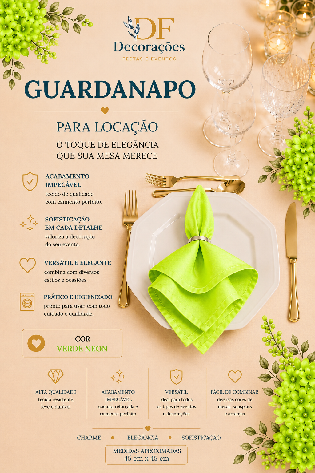 Guardanapo Verde Neon