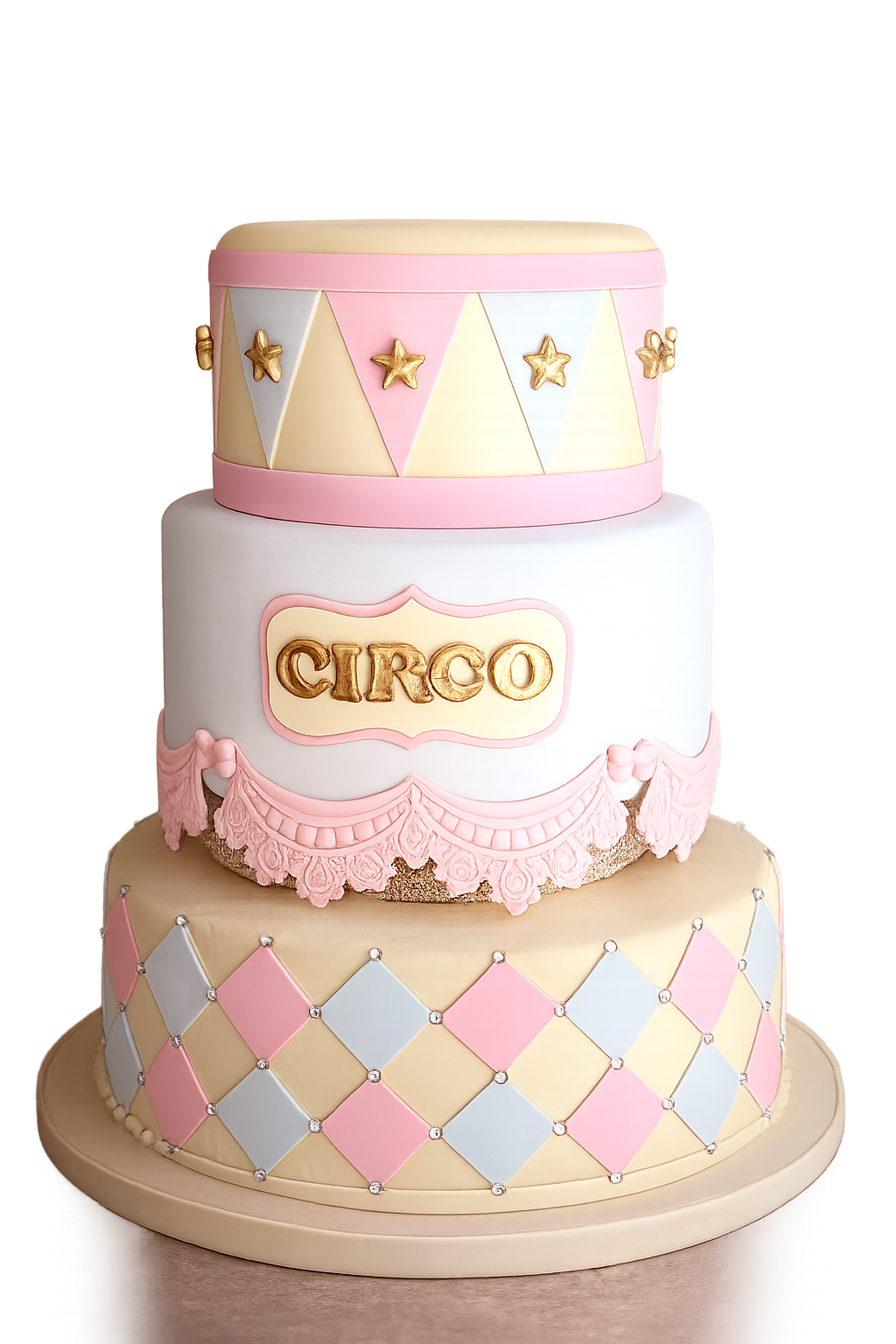 Bolo Fake Circo Candy Luxo