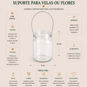 Suporte para Velas ou Flores