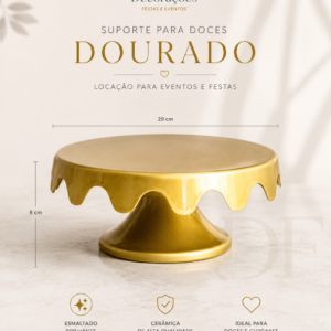 Suporte para Doce Dourado
