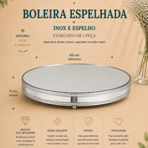 Boleira Espelhada Inox