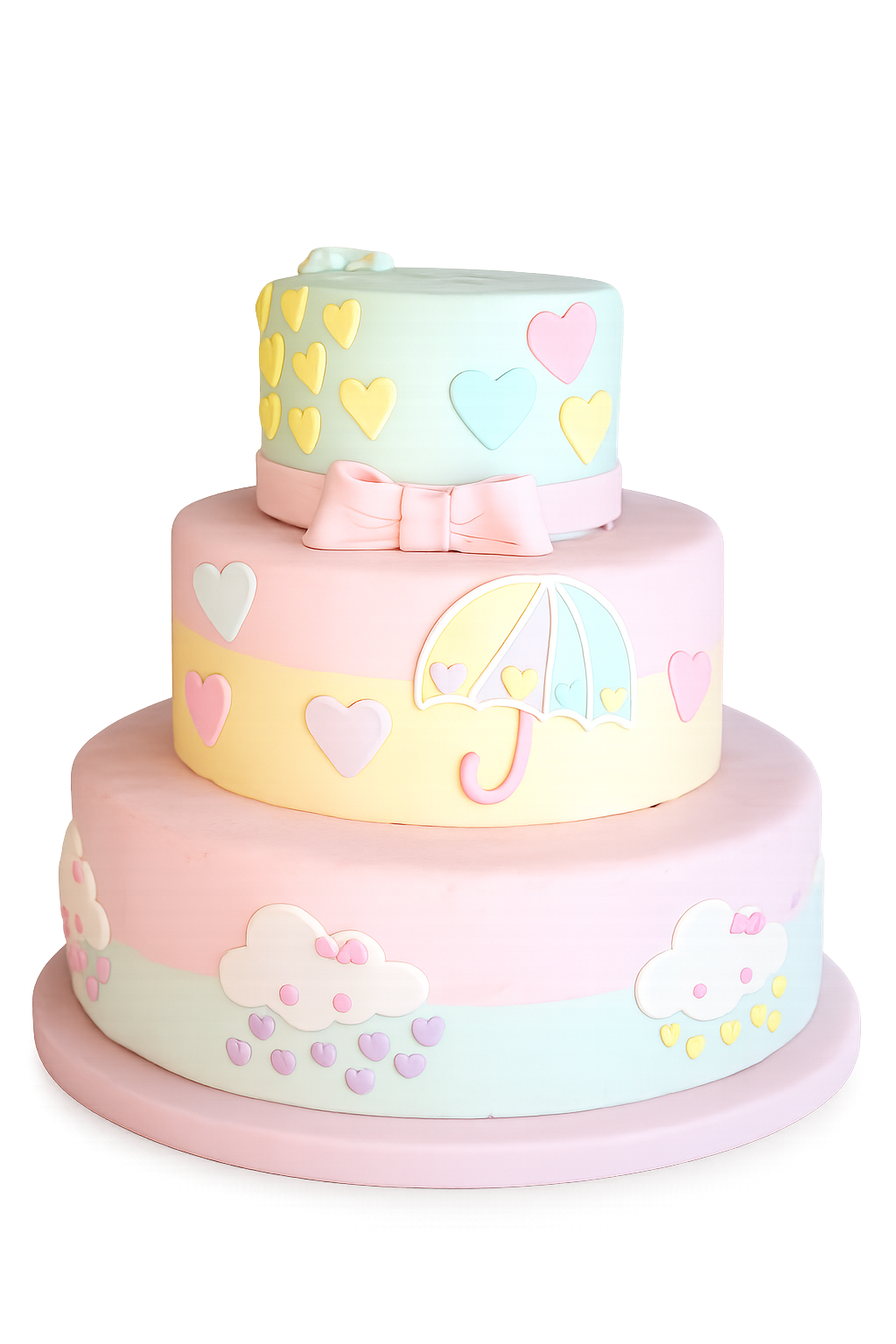 Bolo Fake Chuva de Amor Candy