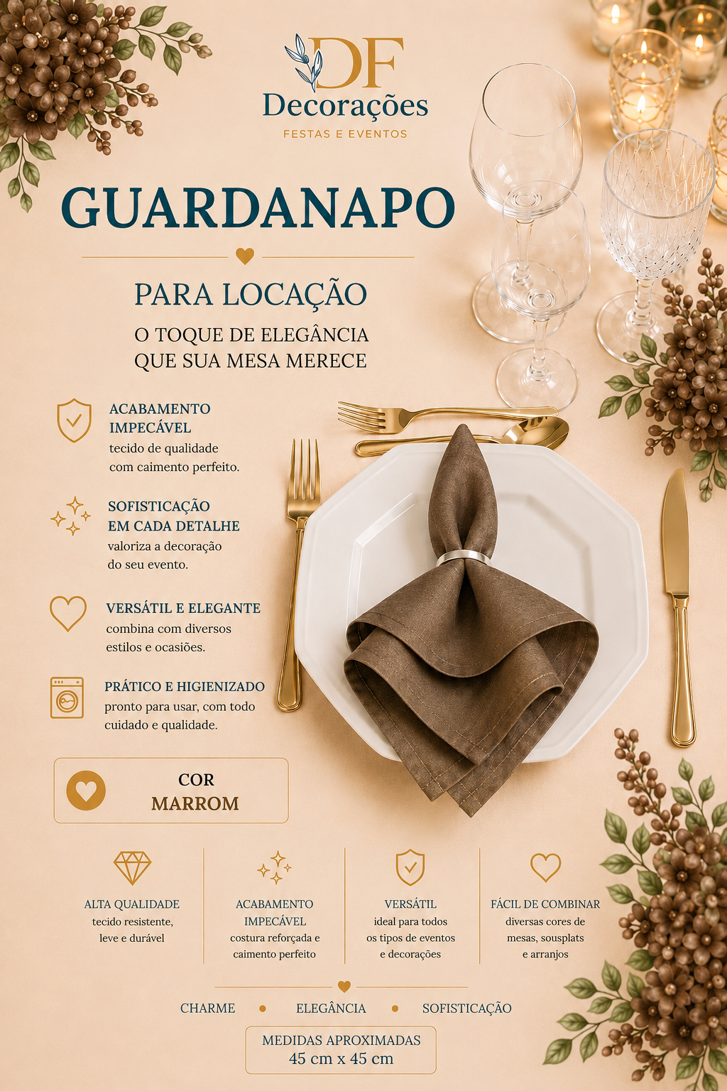Guardanapo Marrom