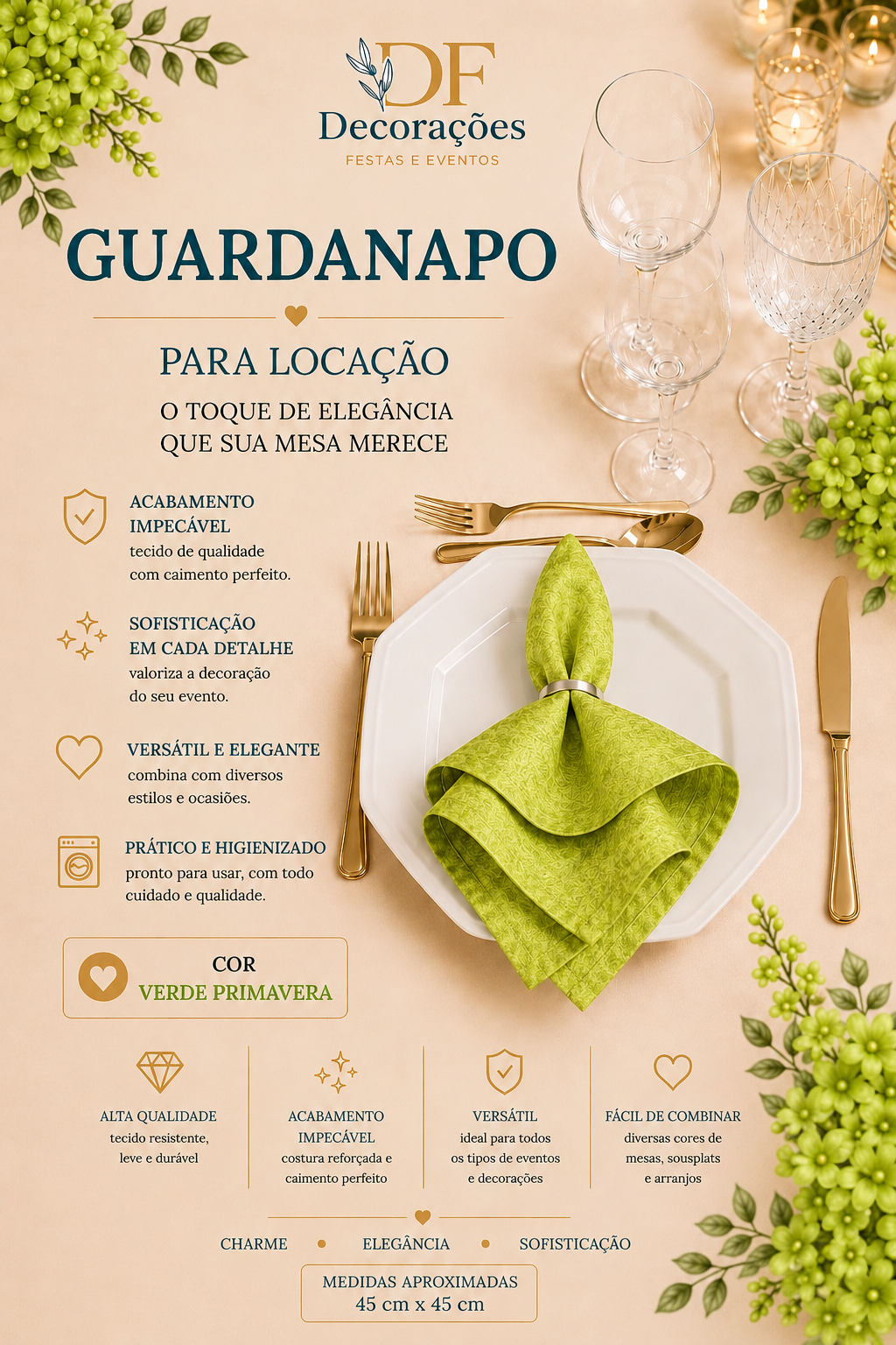 Guardanapo Verde Primavera