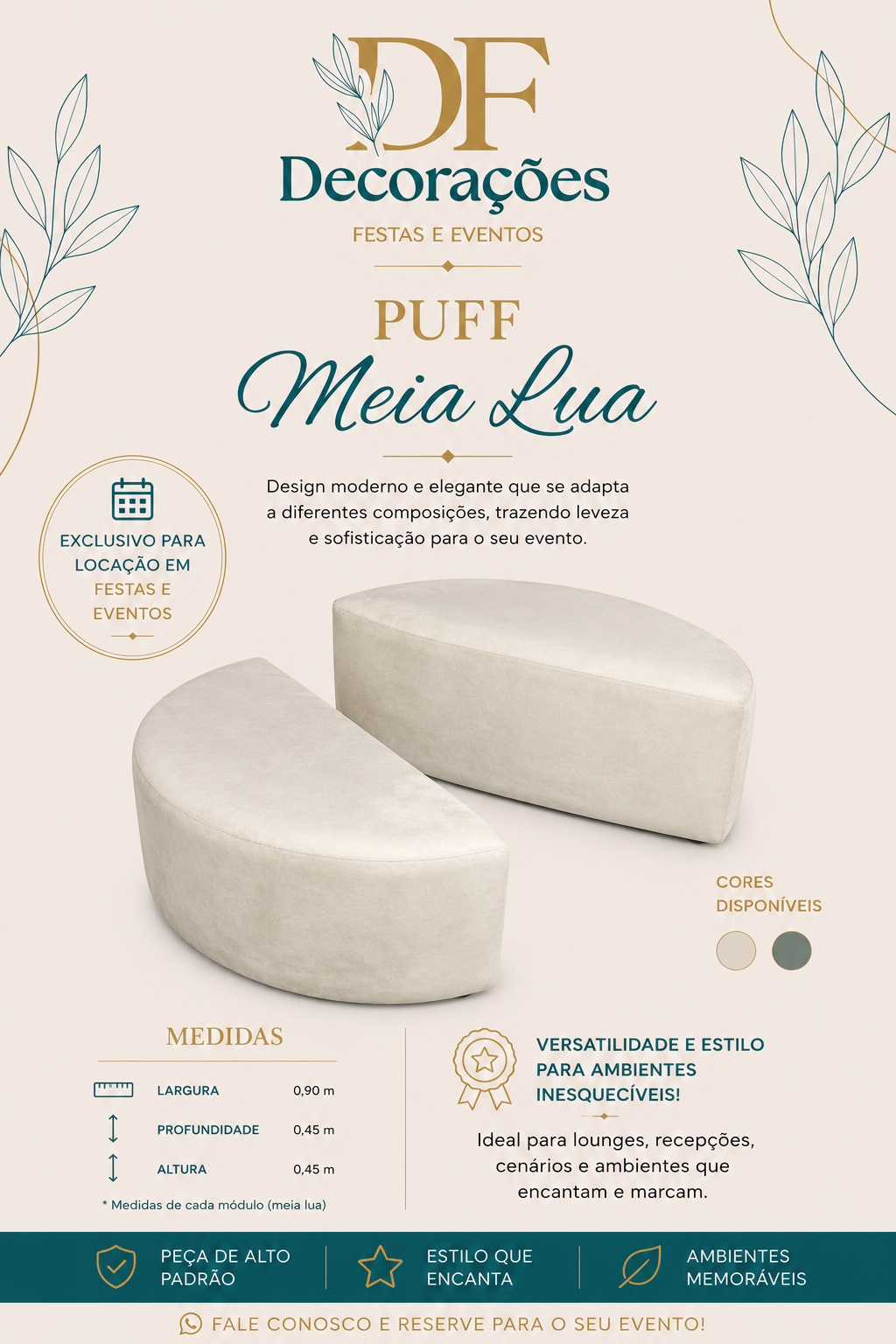 Poltrona Meia Lua Off White