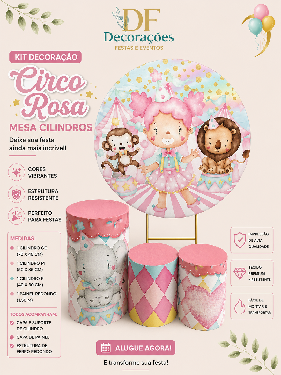 Painel Circo Rosa