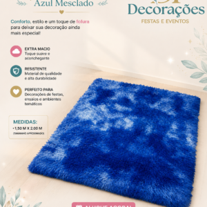 Tapete Felpudo Azul