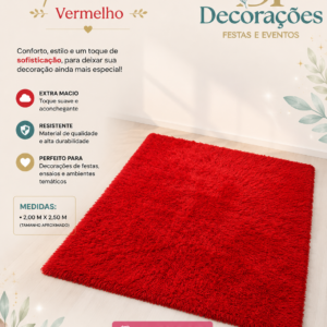 Tapete Felpudo Vermelho