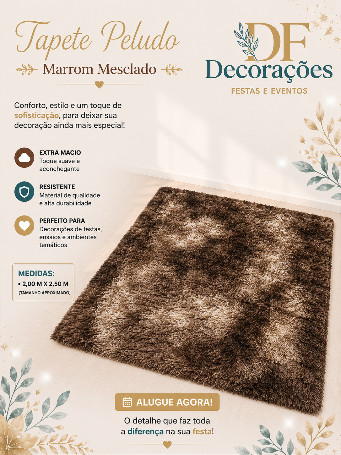 Tapete Felpudo Marrom