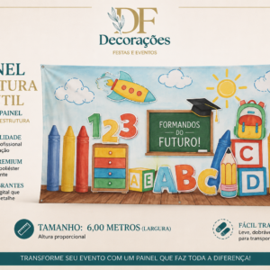 Painel Retangular Formatura Infantil