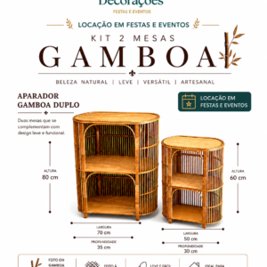KIT 2 MESAS GAMBOA
