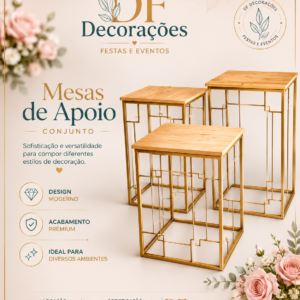 KIT 3 MESAS DE APOIO