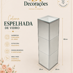 COLUNA ESPELHADA DE VIDRO